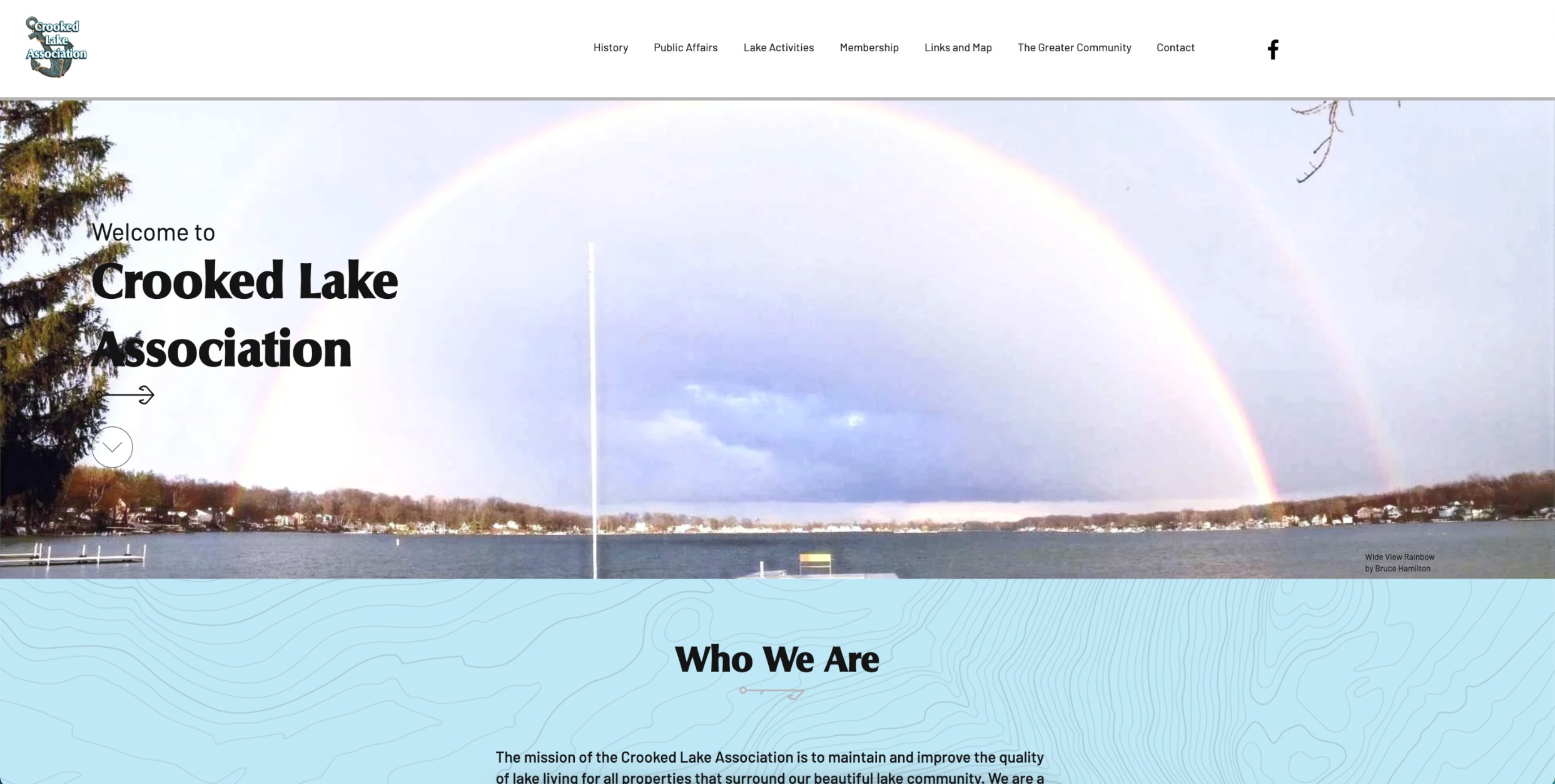 Crooked Lake Association Website Screenshot
