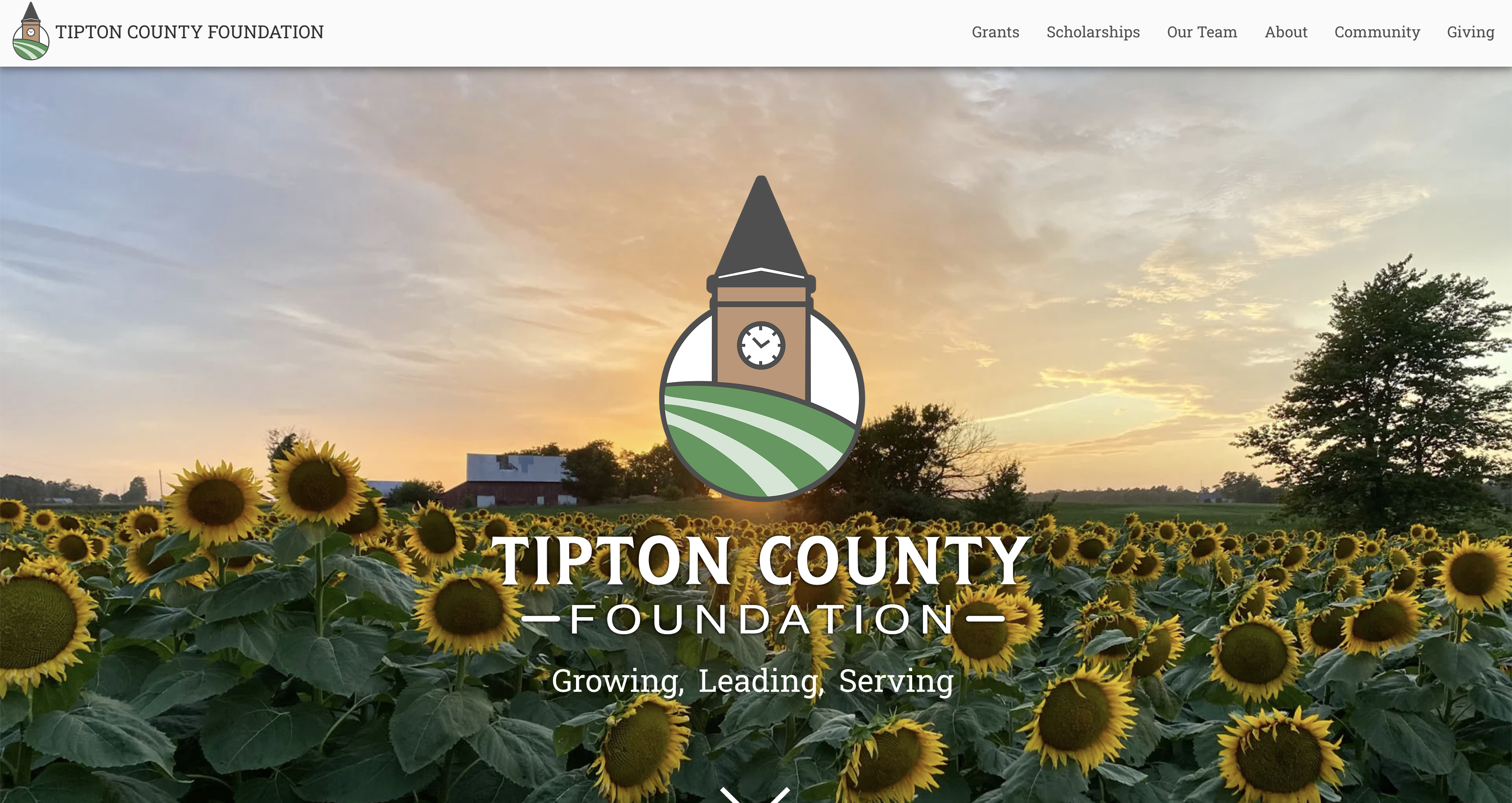 Tipton County Foundation Website Screenshot